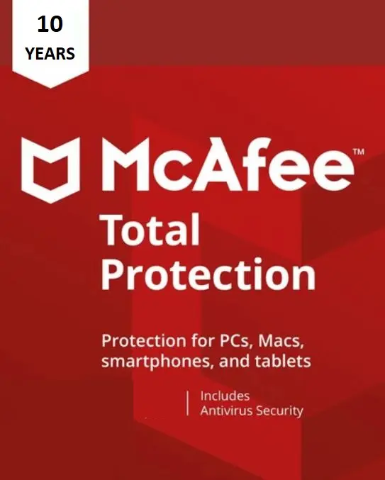 McAfee- Total -Protection 2024 | 1 device |10 Years PC-Mac-Android