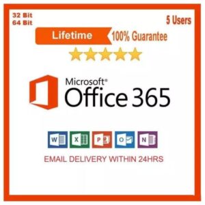 Microsoft 365 Professional Plus Account 5 Devices –  PC/MAC/Tablet - Lifetime